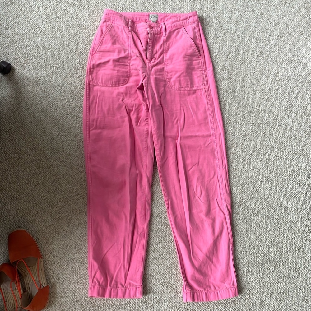 J Crew Pink Straight Leg pants size 4T tall